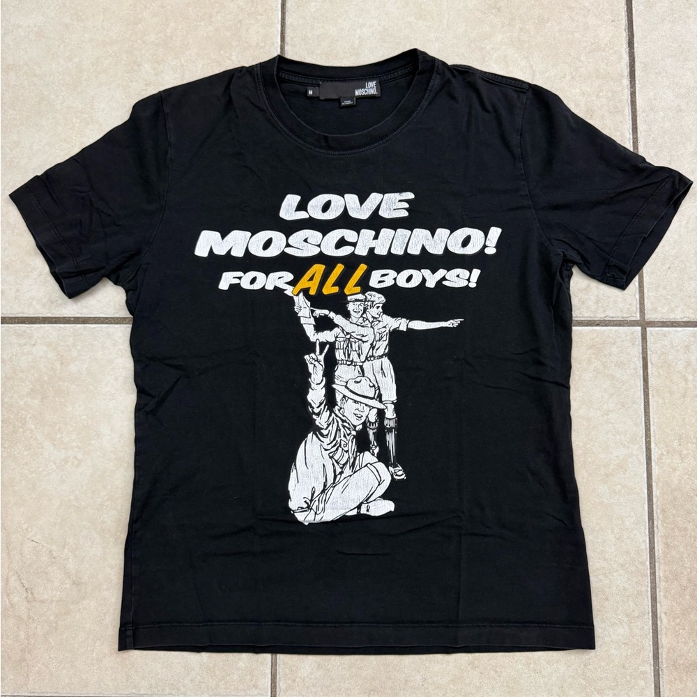 Moschino Black Crew Neck Tee